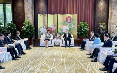 香港特首林郑月娥出席广交会开幕式，盼香港科学园南沙孵化基地等项目落成