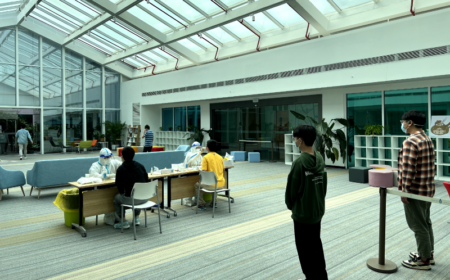 今日，我院开展全员核酸检测